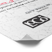 Poster Grille d'or vieilli employé certificat anniversair (Coin)