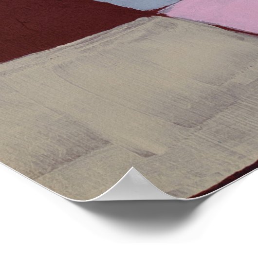 Poster Grille Irrégulière : Peinture Abstraite Violet-Jau (Coin)