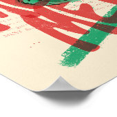 Poster Grille | Joyeux Joyeux Grunge Graphique (Coin)