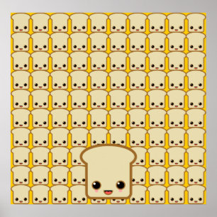 Poster grille le roi du pain grillé