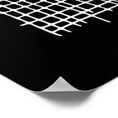 Poster Grille moderne géométrique Abstraite blanche noire (Coin)