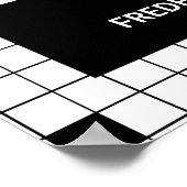 Poster Grille noire (Coin)