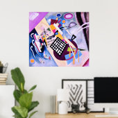 Poster Grille noire - Kandinsky (Bureau à domicile)