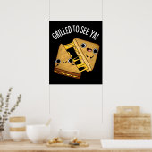 Poster Grillé Pour Voir Ya Drôle Puns De Nourriture Dark (Cuisine)