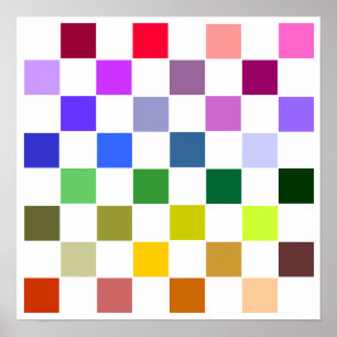 Poster Grille TAG d'échecs 3D (aimants frigo 1-1/4")