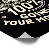 Poster Griller Bbq Party Ma Viande Est 100% À L'Intérieur (Coin)