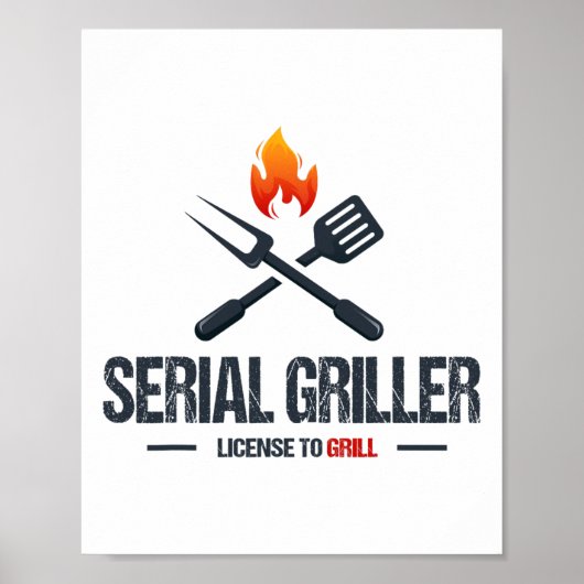 Poster Griller série Bbq fumeur Grillmaster Funny Grill (Devant)