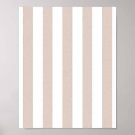 Poster Grilles Verticales Bbeige Et Blanc Gratté (Devant)