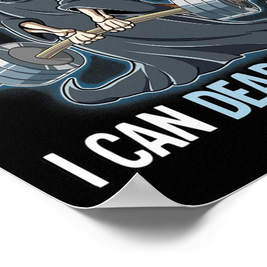 Poster Grim Reaper Gym Weight Training I Can Deadlift You (Coin)
