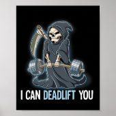 Poster Grim Reaper Gym Weight Training I Can Deadlift You (Devant)