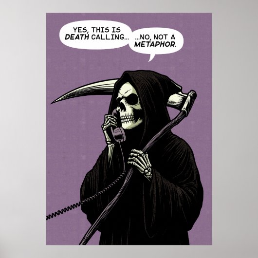Poster Grim Reaper la métaphore de la mort (Devant)