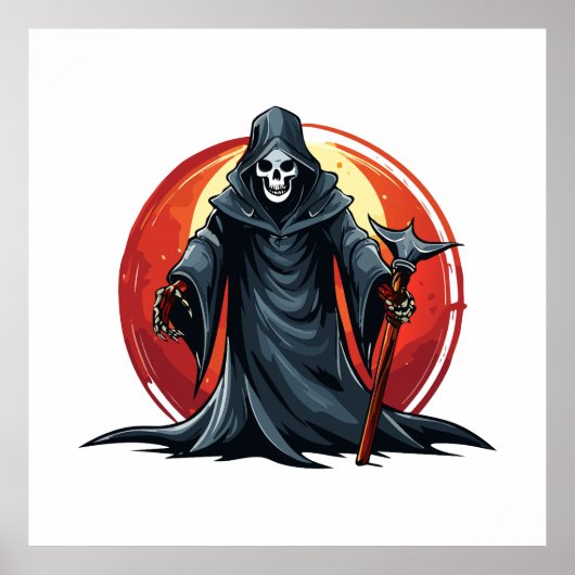 Poster Grim Reaper with scythe death (Devant)