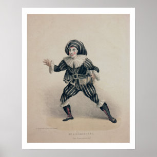 Poster Grimaldi comme Scaramouche, du dell'Ar de Commedia