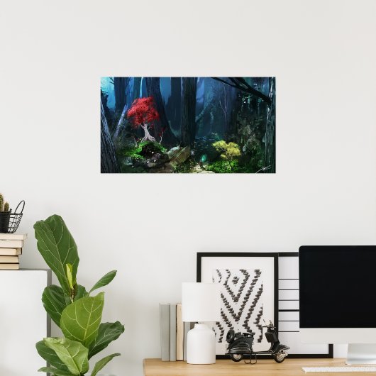 Poster Grimoire : Manastorm Concept Art - Forest Scene (Bureau à domicile)