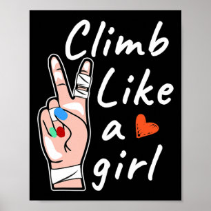 Poster Grimpe comme une fille, Escalade de bloc
