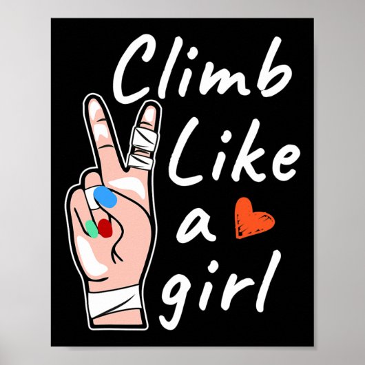 Poster Grimpe comme une fille, Escalade de bloc (Devant)
