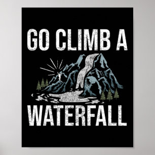Poster Grimpeur Blocage Hiver Neige Montagne Randonnée Gl