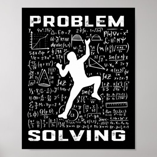 Poster Grimpeur de drôle de résolution de problèmes Escal (Devant)