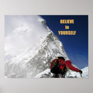 Poster Grimpeur de montagne de motivation