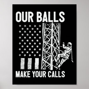 Poster Grimpeur de tour Drapeau américain Usa Notre Faite