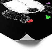 Poster Grimpeur sur mur intérieur Panda drôle (Coin)