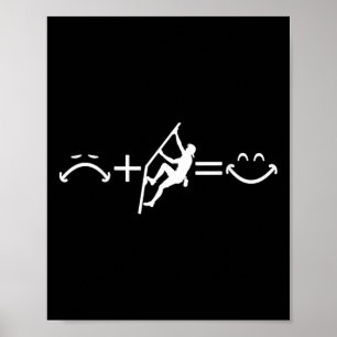 Poster Grimpeur Triste + Escalade = Visage Heureux - Byck