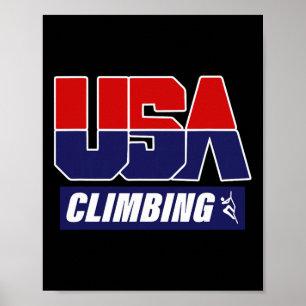 Poster Grimpeur Usa Climber Montagne Grimpeur Escalade