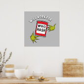 Poster Grinch Classique | Travaillera pour Qui Hash Quote (Cuisine)