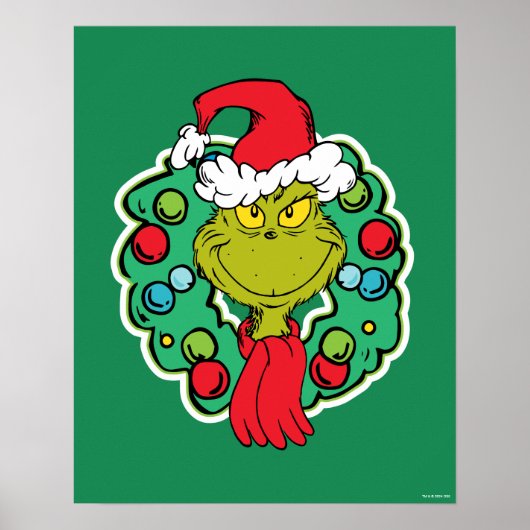 Poster Grinch | Couronne de Noël (Devant)