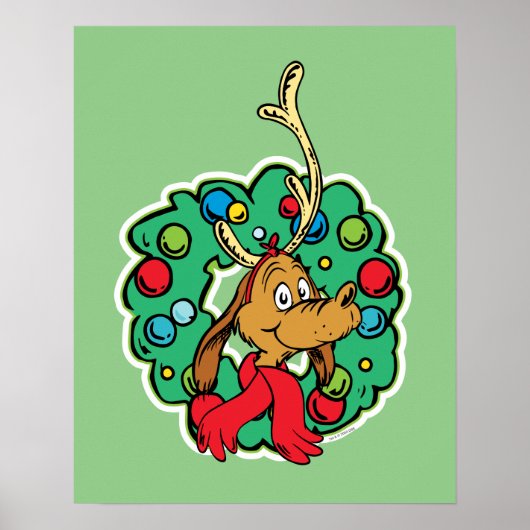 Poster Grinch | Couronne de Noël de Max (Devant)