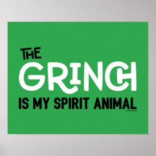 Poster Grinch est mon Animal Spirituel
