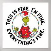 Poster Grinch | Everything's Fine (Devant)