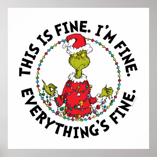 Poster Grinch | Everything's Fine (Devant)
