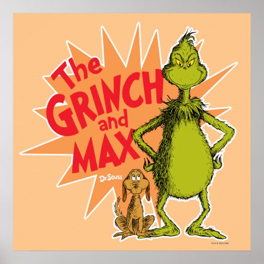 Poster Grinch | Grinch & Max Starburst (Devant)