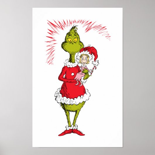 Poster Grinch Holds Cindy Lou Who (Devant)