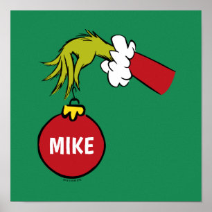Poster Grinch Ornement Personnalisé
