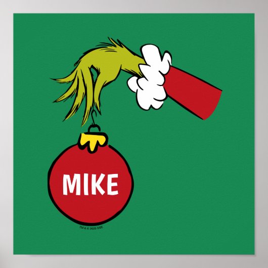 Poster Grinch | Personalized Ornament (Devant)