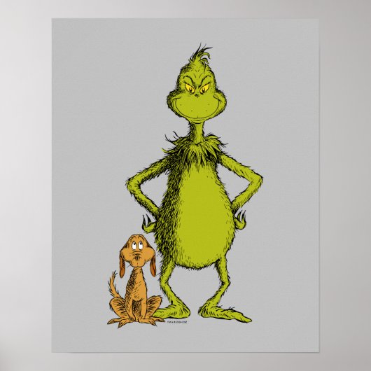 Poster Grinch | posture de Max et Grinch (Devant)