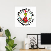 Poster Grinch | Tout va bien (Bureau à domicile)