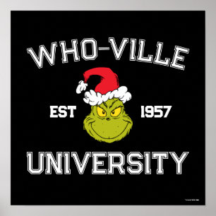 Poster Grinch   Who-ville Université Établie 1957