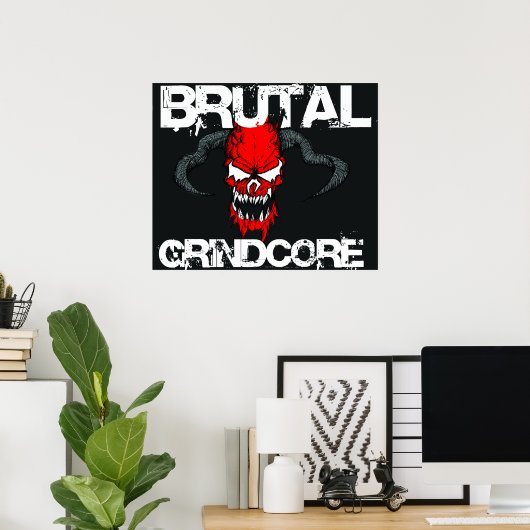 Poster Grindcore brutal (Bureau à domicile)