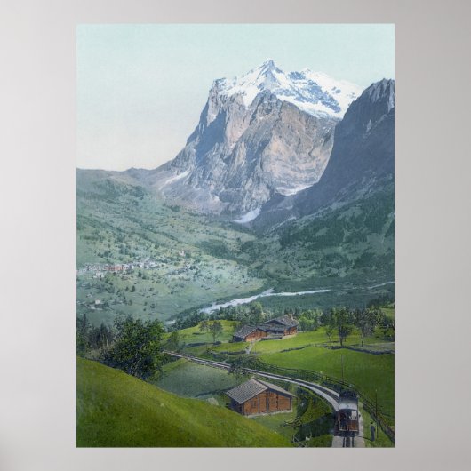 Poster Grindelwald et Wetterhorn (Devant)