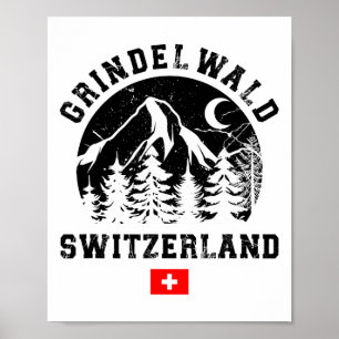 Poster Grindelwald Suisse Station de ski Alpes Ski Alpin