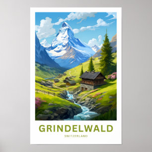 Poster Grindelwald Suisse Travel Imprimer
