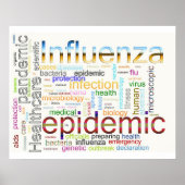 Poster grippe flu Texte associé (Devant)