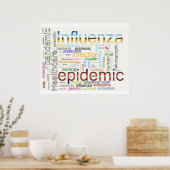 Poster grippe flu Texte associé (Cuisine)