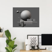 Poster Gris (Bureau à domicile)