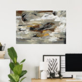 Poster Gris Abstrait neutre | Silvia Vassileva (Bureau à domicile)