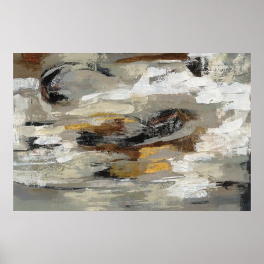 Poster Gris Abstrait neutre | Silvia Vassileva (Devant)