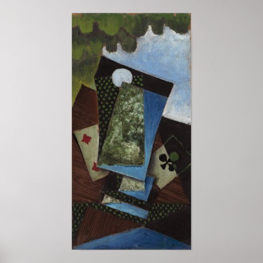 Poster Gris - As de trèfle et quatre de carreau (Devant)